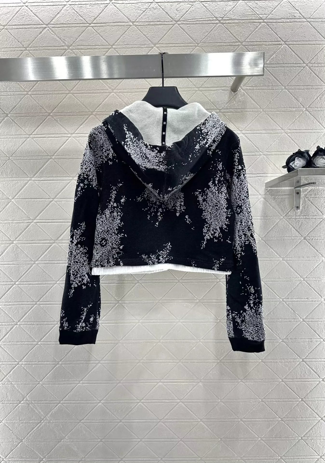25fw new hooded printed sweatshirt skirt suit
