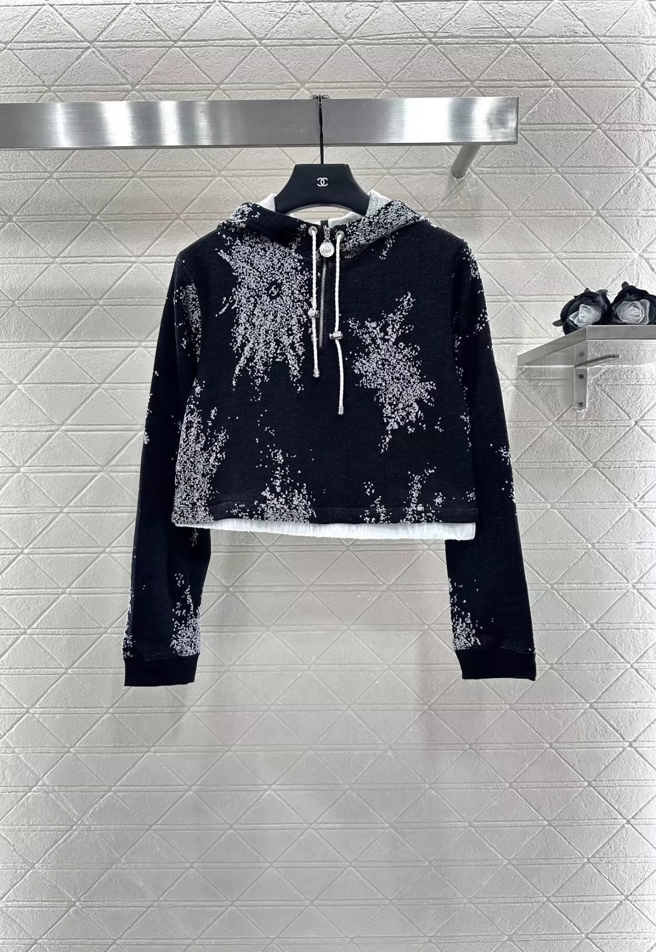 25fw new hooded printed sweatshirt skirt suit