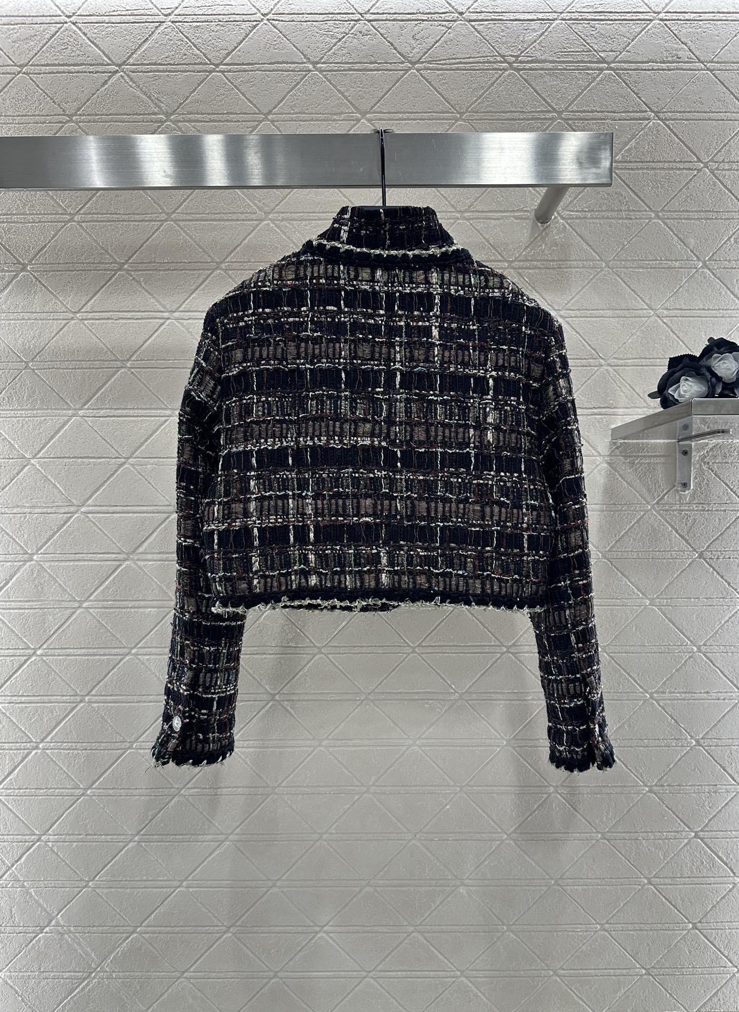 25fw new plaid woven dress jacket and skirt suit