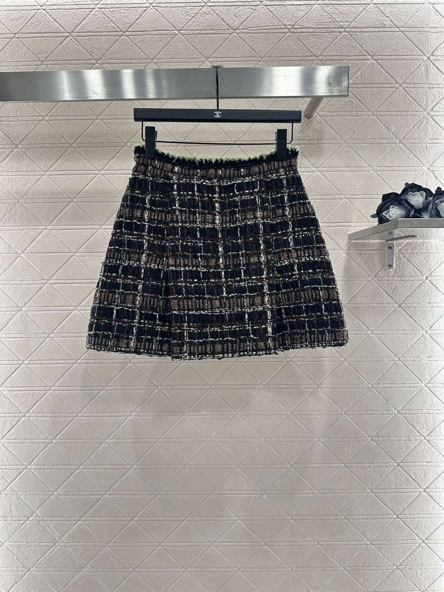 25fw new plaid woven dress jacket and skirt suit