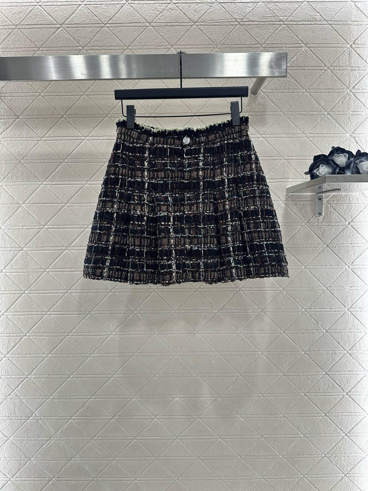 25fw new plaid woven dress jacket and skirt suit