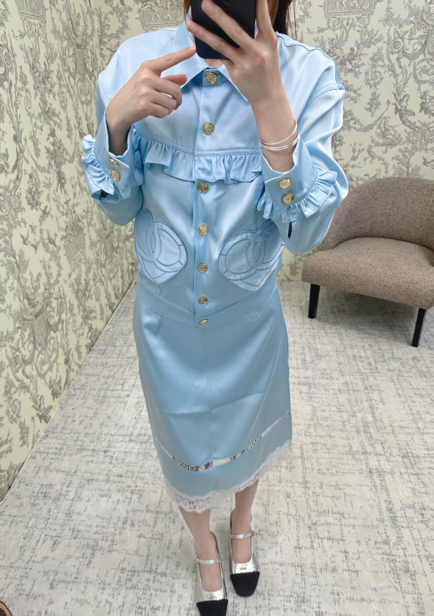 25fw new lapel shirt jacket + skirt suit