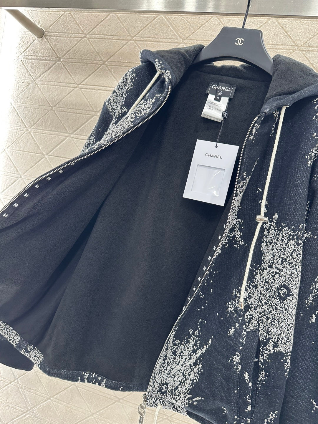 25fw new hooded hook-and-loop fleece jacket