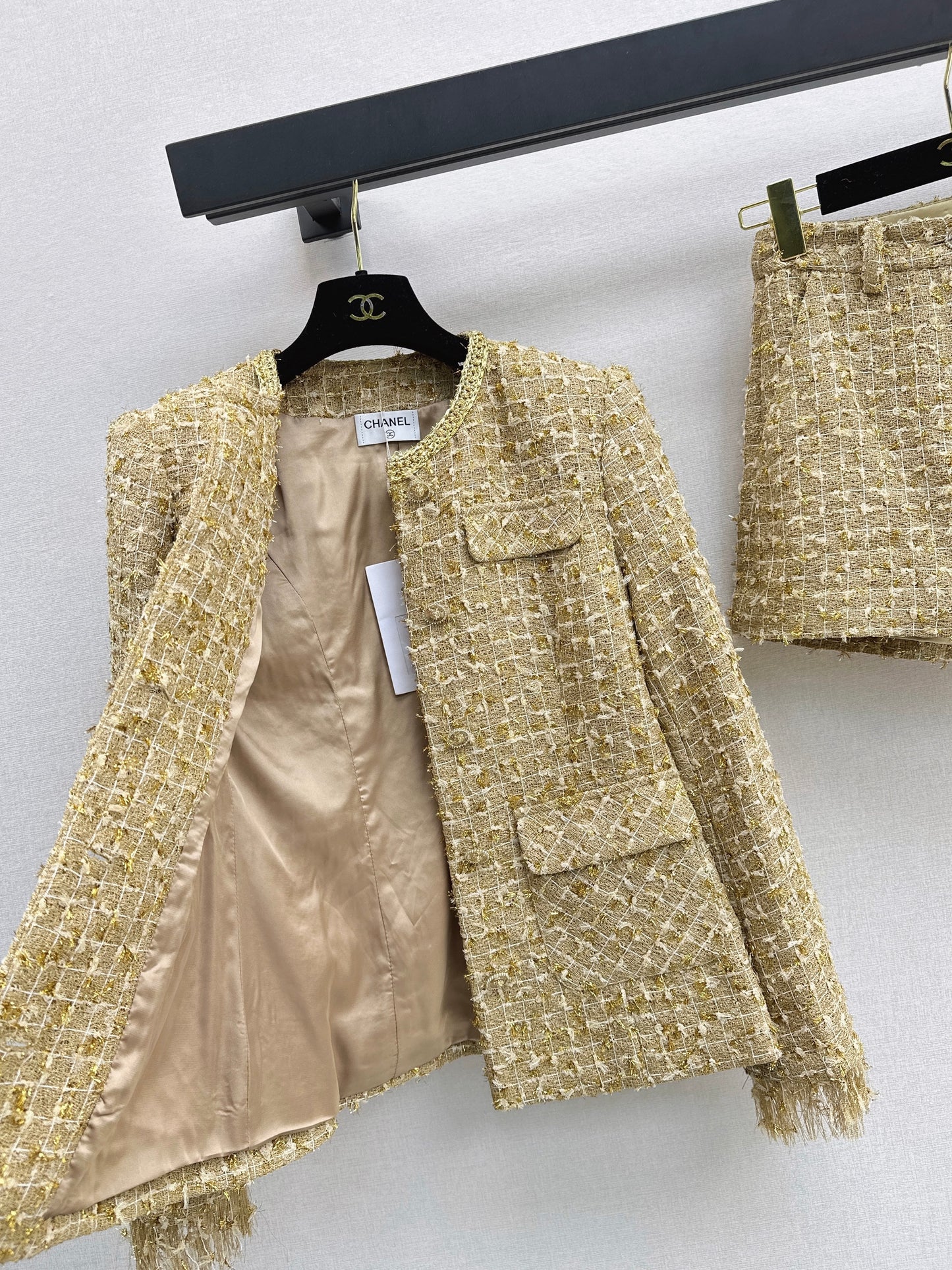 25fw new tweed woven suit