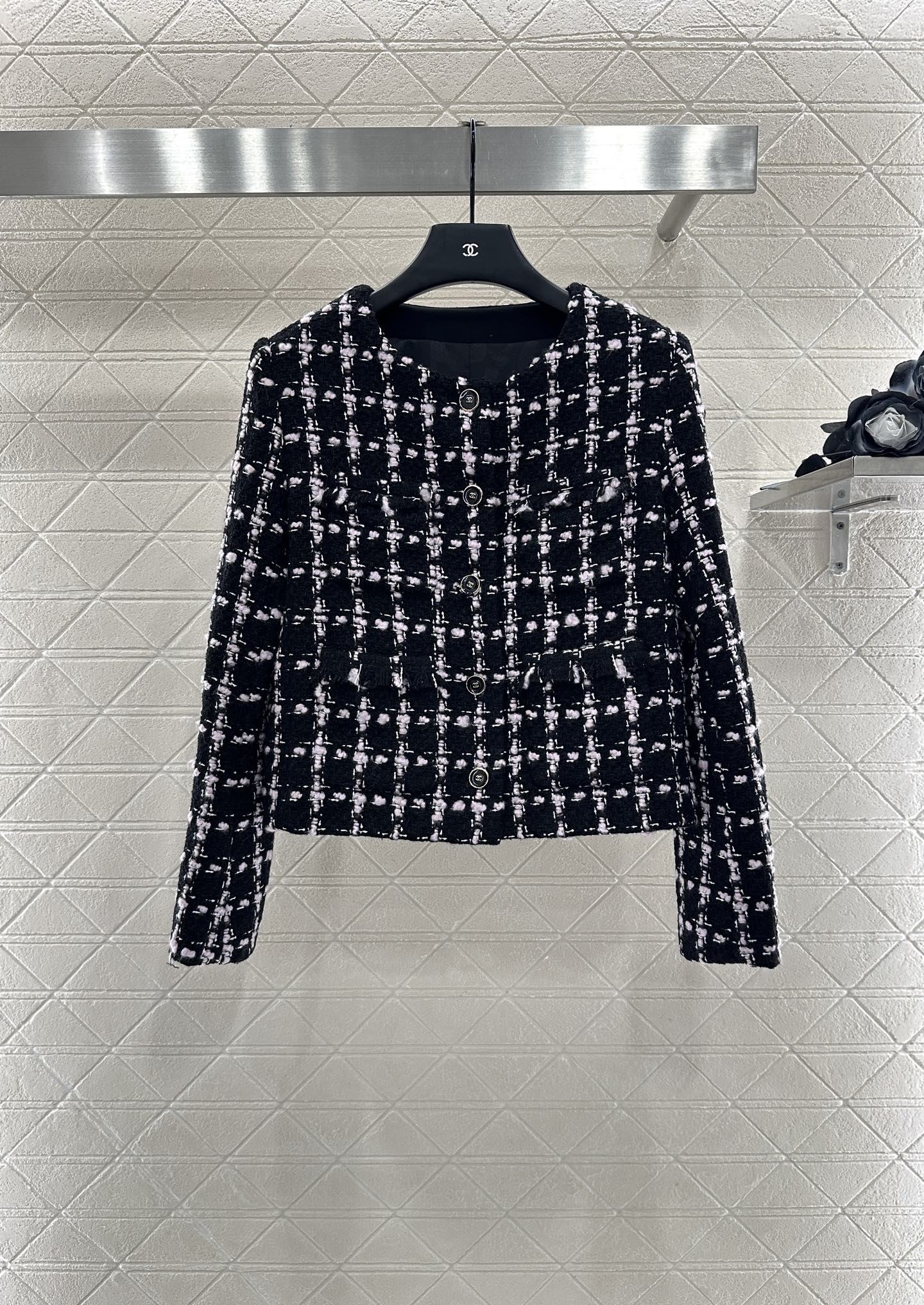 25fw new tassel woven jacket skirt suit