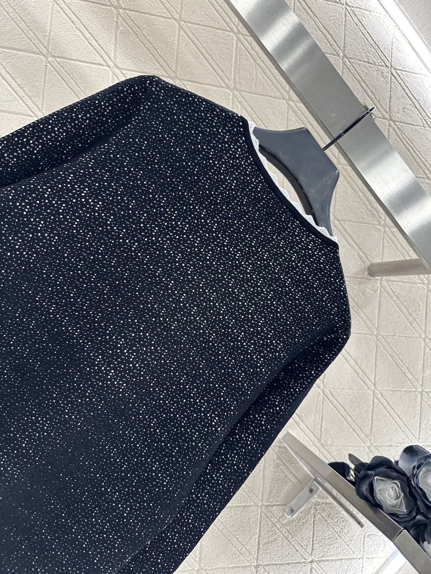 25fw new contrast color knitted cardigan