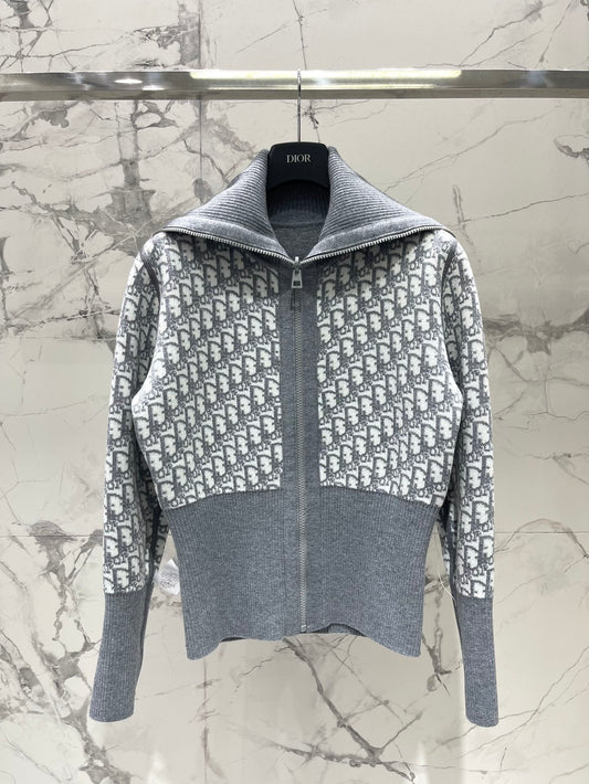 25fw new double-sided wool zipper sweatshirt