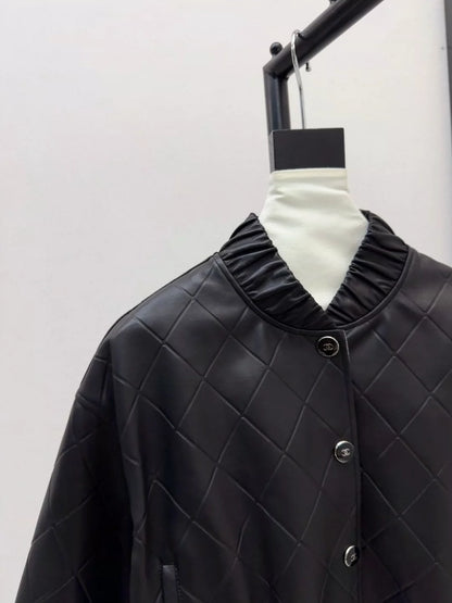 25ss new leather jacket