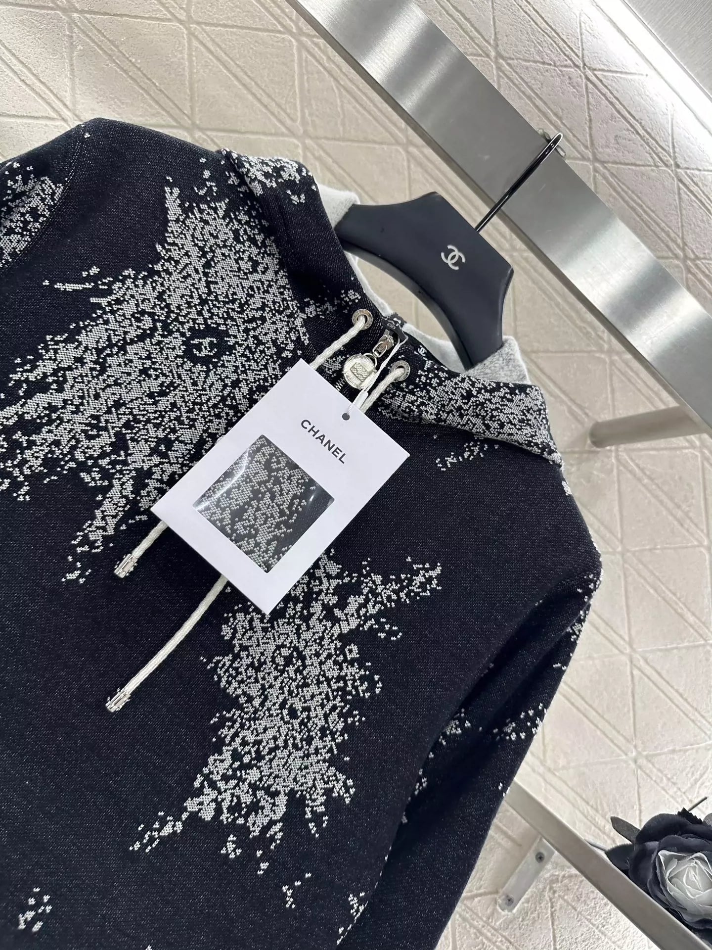 25fw new hooded printed sweatshirt skirt suit