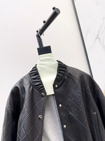 25ss new leather jacket