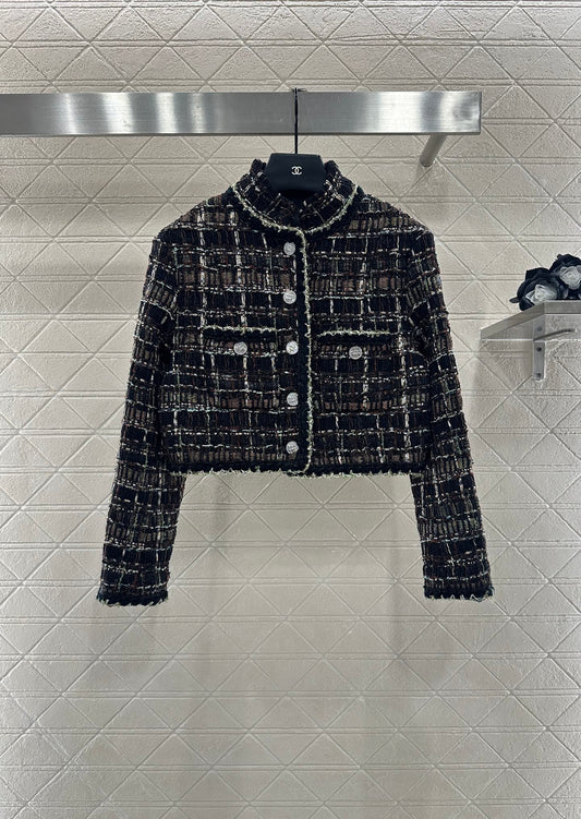 2025fw new plaid woven dress jacket and skirt suit