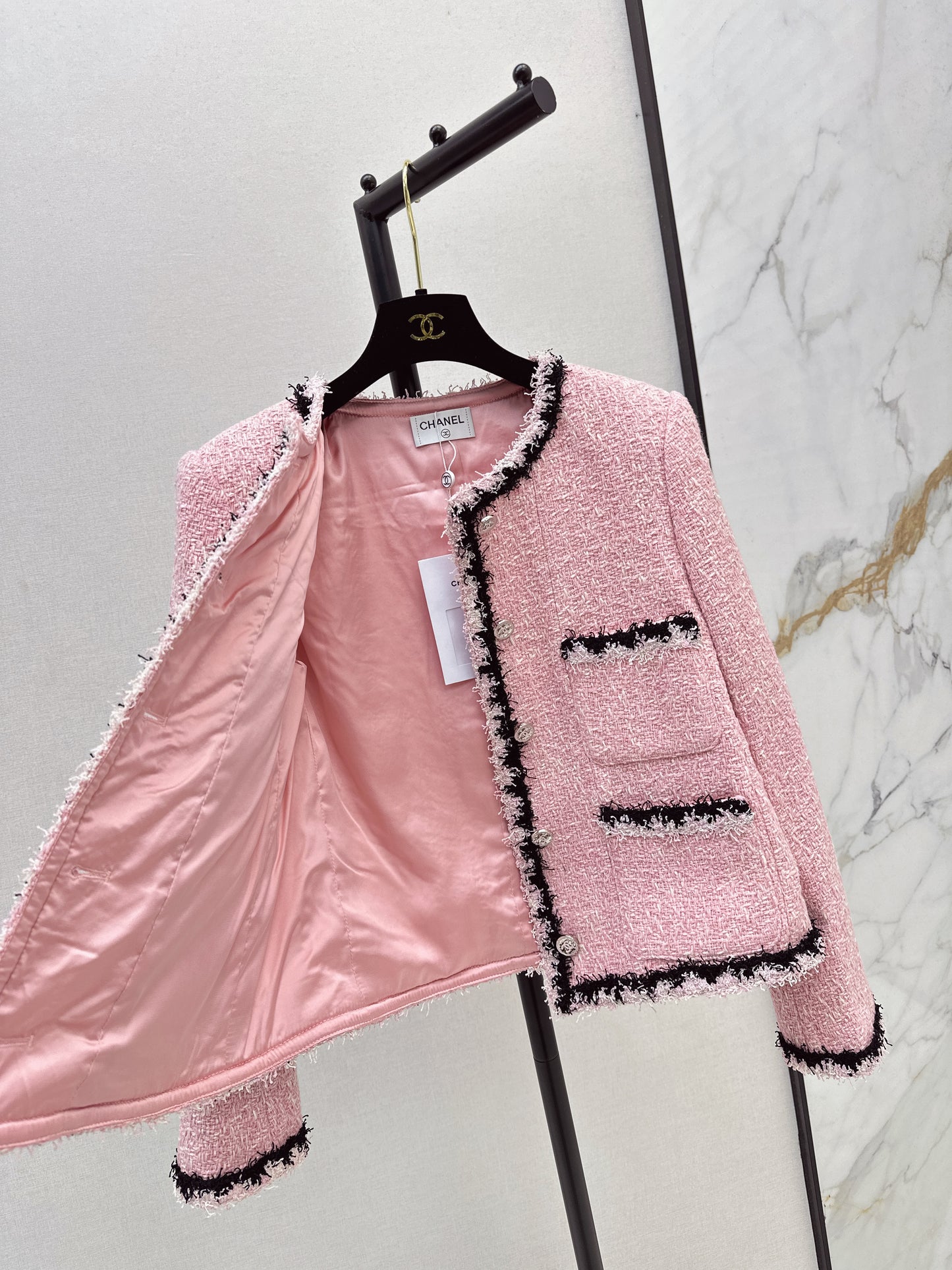 25fw new woven trim lapel jacket
