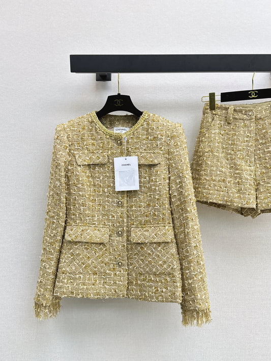 25fw new tweed woven suit