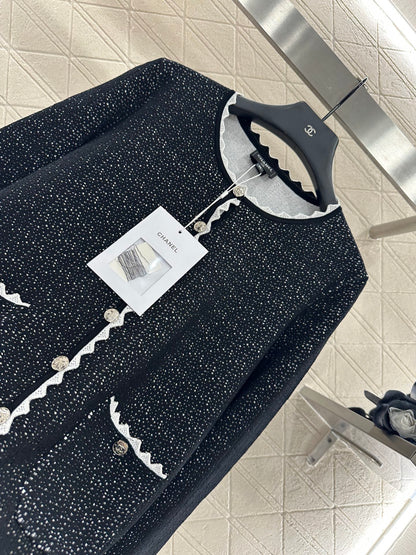 25fw new contrast color knitted cardigan